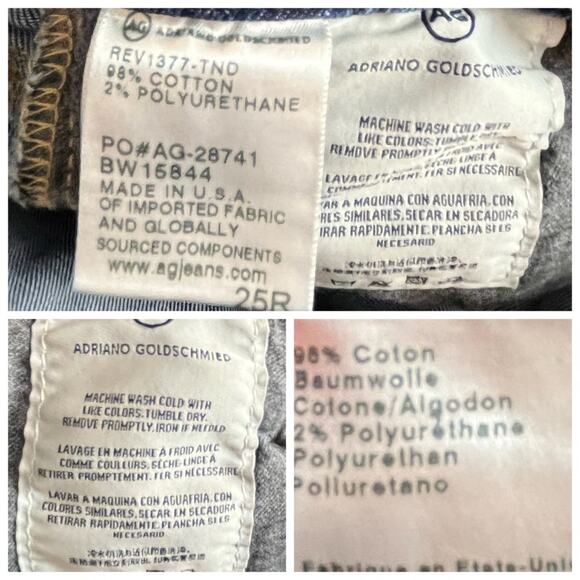 Anthropologie AG Adriano Goldschmied Women's Jeans Stevie Slim Straight Ankle 25 - Picture 7 of 9